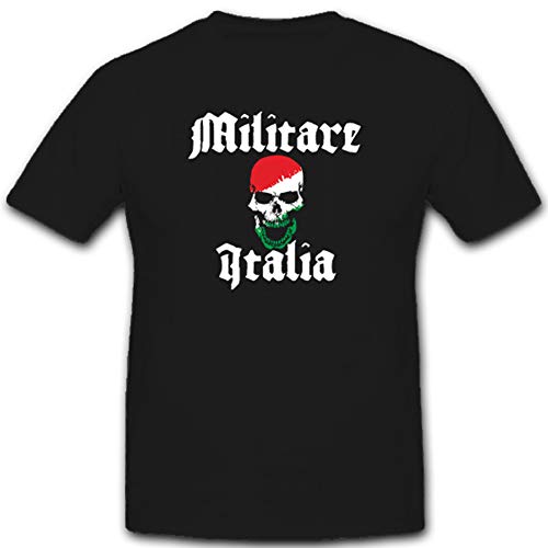 Militare Italia Italie Militaire Tête de Mort T-Shirt 5408 Noir 3XL