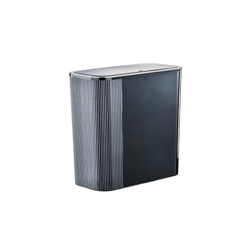 Poubelle anti-bruit à couvercle poussoir pour éliminer les claquements