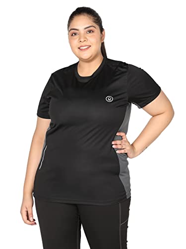 Image of CHKOKKO Women's Polyester Round Neck Regular Fit Gym Sports T-Shirt