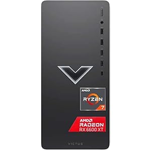 HP 2022 Newest Victus Gaming Desktop, AMD Ryzen 7 5700G Processor(8-core), 32GB DDR4 RAM, 2TB SSD, 2TBHDD, AMD Radeon RX 6600XT Graphics, 500W Power Supply, Windows 11 Home, Bundle with JAWFOAL