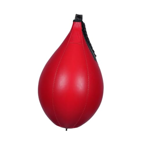 Menolana Boxing Hanging Ball, Punching Bag Fitness Home Gym Dodge Punch Ball Improve Speed, Hand Eye Coordination, Agility, Reaction, Red