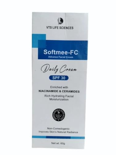 Image of Softmee-FC Advance Facial Cream, SPF 30, with Niacinamide & Ceramides, Non-Comedogenic, 60g