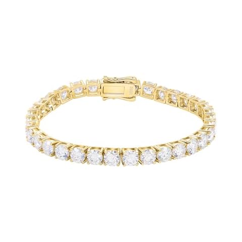 Gem's Beauty Moissanite Tennis Bracelet in White Gold Cover