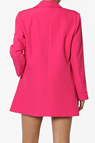 TheMogan Women's Cuffed Long Sleeve Open Front Blazer Stylish Office Casual Versatile Jacket2
