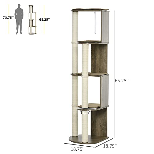 Árbol para gato moderno de esquina 165 cm PawHut miniatura 7