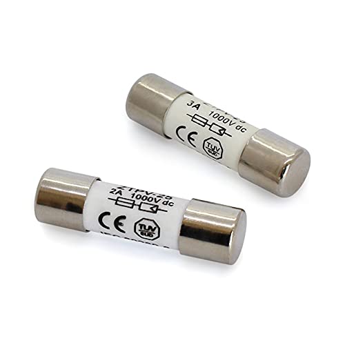 Fusible Solar DC 10x38mm 2A con Aleaciones de Alta Resistencia Térmica 1000V 4
