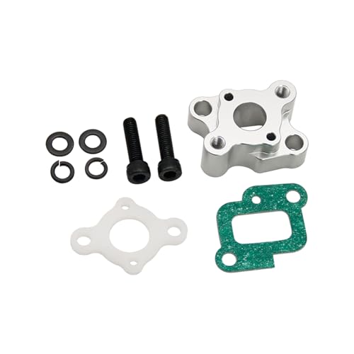 FLMLF Alloy Intake Manifold Silver for 1/5 HPI 23-30.5CC Engine RV KM Rc Buggies Baja 5B 5T 5SC RC Car Parts for TSRC FLMLF 23-35CC Engine