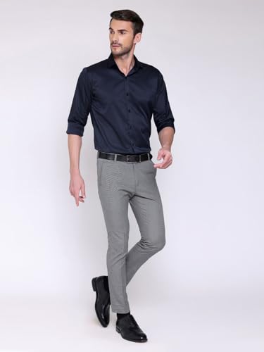 Image of IndoPrimo Men's Satin Shirt with Spread Collar Neck Line Solid Pattern Full Sleeves Regular Fit Western Style and Standard Length