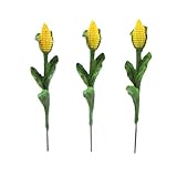 TG,LLC Treasure Gurus 3pc Miniature Corn Stalks Fairy Garden Farm Ornament Set Mini Plant Dollhouse Decor Accessory