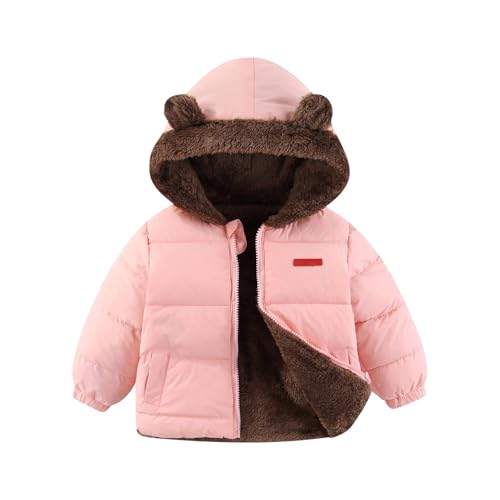 Generisch Cappotto invernale per neonati e ragazze, giacca in pile, abbigliamento per bambini giovani, romanzo, Colore: rosa., 2-3 Jahre