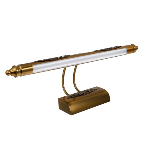 NUOBESTY Lampada da Specchio Bagno 50 Cm Bronzo Barra Luminosa LED Stile Retrò Luminosità Brillante Luce senza Sfarfallio Risparmio Energetico (Luce Bianca)