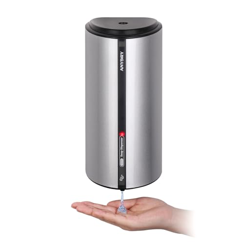 anydry 29fl.oz/850ml Commercial Automatic Liquid Soap Dispenser Wall-Mounted Large Capacity Model 1209 Silver