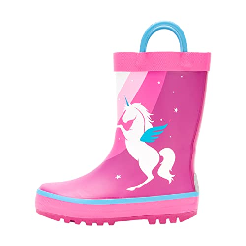 Kamik Youth Unicorn Rain Boots, Magenta, 3 Little Kid