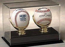 Double Baseball Display Case + Gold Glove