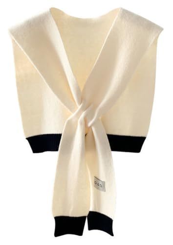 Womens Knitted Shawl Wraps Y2k Scarf for Women Knotted Cardiagn Casual Shoulder Tops Sweater Cover Up Blouses Cashmere Cape