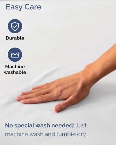 Image of 2 Pack Extra Deep Twin Fitted Sheets with Extra Deep Pockets - White | Hotel Luxury Bottom Fitted Sheets Only, Soft, Fade & Wrinkle Free, Breathable & Comfy, All Around Elastic Fitted Sheets