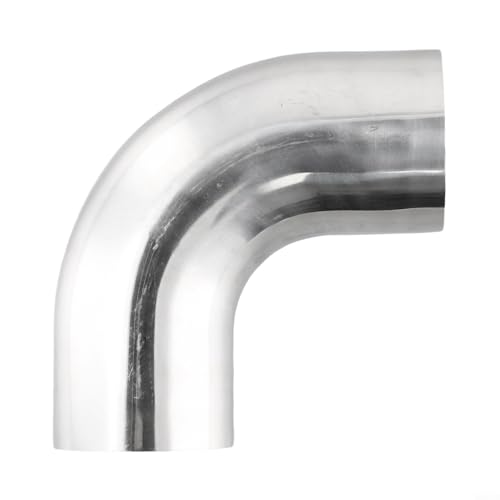 Robuster 90-Grad-Edelstahl-Ellenbogen für Automobilauspuff, 51 mm Auspuffbogen Rohrbogen ungeweitet