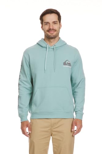 Quiksilver - Mens Omni Logo Hoodie, Color Jade Grey, Size: Large