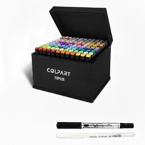 colpart Acrylmarker 26 Farben – 15 mm & 1 mm Dual Tip – Wasserfeste...