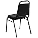 Flash Furniture 4 Pack Hercules Series Trapezoidal Back Stacking Banquet Chair, Set of 4, Black Vinyl/Black Frame