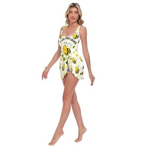Robe de bain une pièce à bretelles larges masquant les complexes à la plage - 2