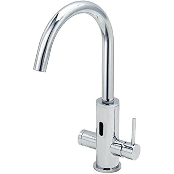Beruhrungsfreie Kuchenarmatur Einhebelmischer Hoch Sitzender Biegsamer Hals Mit Zwei Sensoren Modernes Design Fur Warmes Und Kaltes Wasser Wasserhahn Mit Uk Standard Beschlagen Chrom Amazon De Baumarkt