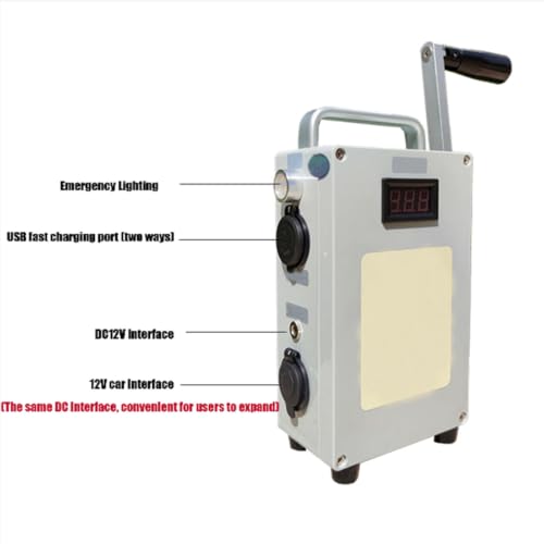 Cargador de emergencia manual al aire libre 30W con manija plegable miniatura 3