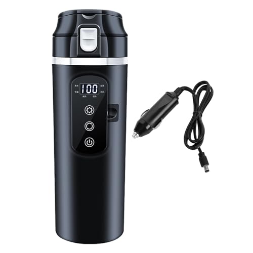 amleso 車用電気ポット DC 12V/24V 専用 カーポット 電気ケトル 304ステンレス鋼 湯沸かし器 魔法瓶 自動車 トラック お湯 お茶入れ カップラーメン入れ お茶とコーヒーに 乳児のミルク作りに シガーライター ボトル 車中泊 旅行用