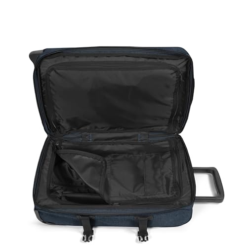 Image of EASTPAK Tranverz S - 42L Small Soft Sided Cabin Sized Luggage, Dual Compartments, TSA Lock, Compression Straps & Smooth Inline Wheels, Triple Denim