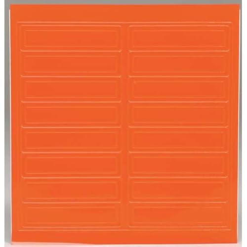 AccuformNMC Adhesive Retro-Reflective Hard Hat Helmet Stickers, 1" x 4" Fluorescent Strips, LHR104RDOR Red/Orange (Pack of 16)