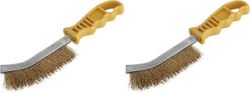 wolfcraft 2716000 Brosse ergonomique fils laiton (Lot de 2)