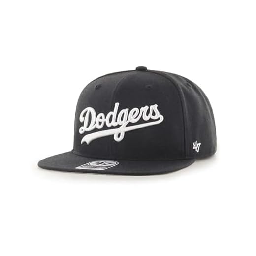 '47 Los Angeles Dodgers Mens Womens No Shot Captain Adjustable Snapback Black Hat with White Script Logo