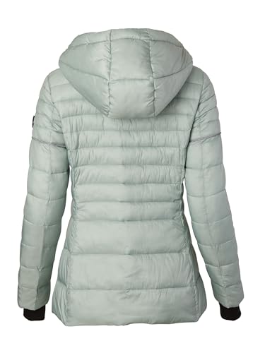 TUMI Women's Asymmetrical Zip Cowl Neck Quilted Midweight Puffer Coat with PrimaLoft Fill - Nylon Puffer Coat2