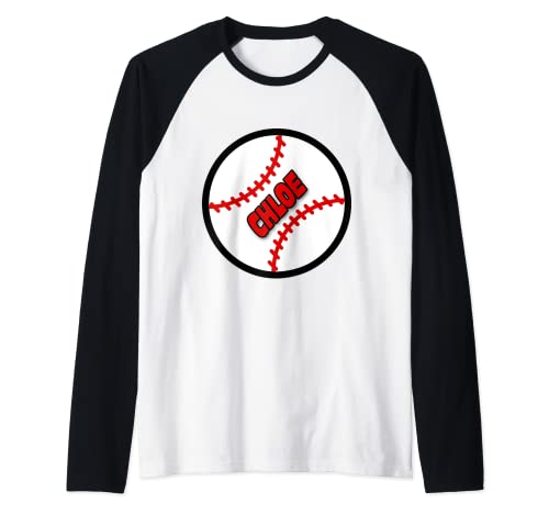Nom sur Baseball Baseball Chloe Manche Raglan