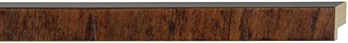 Picture Frame Moulding (Wood) 100ft Bundle - Contemporary Walnut Finish - 1" Width - 9/16" Rabbet Depth