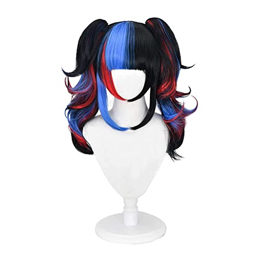Anime Cosplay Wig Fate/Grand Order FGO Sei Shonagon Wig,with Free Wig Cap,Heat Resistant Wig Synthetic Wig Used for Halloween Christmas Carnival party Black Blue Red Mixed Curly ?Wig
