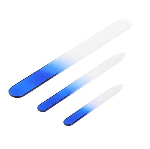 Superdone 3Pcs Glass Nail Files Polishing Tools Crystal Nail Sanding Buffing Nail Art Care Tool Manicure Pedicure