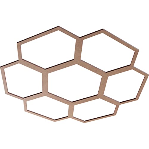 Image of Ekena Millwork 28 inchOD x 9 7 /8 inchID x 3 /8 inchT Florin Wood Fretwork Pierced Ceiling Medallion, Wood (Paint Grade)