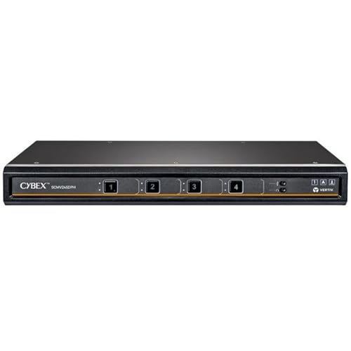 Image of Vertiv Avocent Commercial MultiViewer KVM Switch, 8 Port MultiViewer, Dual AC Power, Common Access Card (CAC), Cursor Navigation Switching (CNS), HDMI, DisplayPort (SVMV280DPH-400)