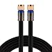 Produktbild GE RG6 Koaxialkabel, 25 F-Typ-Stecker, vierfach geschirmtes Koaxialkabel, 3 GHz Digital, In-Wall bewertet, ideal für TV-Antenne, DVR, Videor, Satellit, Kabelbox, Heimkino, Schwarz, 33531