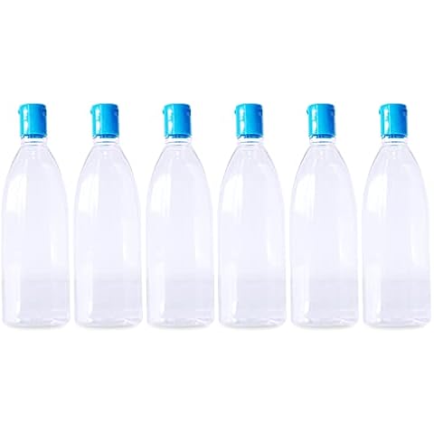 MYOC 200 ml/ 6.7 oz Clear Plastic Empty Squeeze Bottle with Disc Top Flip Cap Refillable Reusable Cosmetic Containers for Lotion Shampoo Massage Oils Outdoor Camping Travel (Pack of 6) Cover
