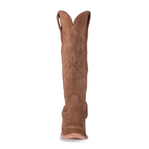 Corral Sand Suede with Embroidery 15 inch Snip Toe Women's Boots A44382