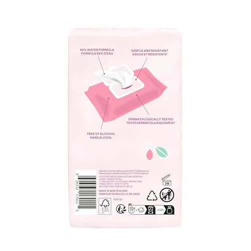 Lingettes bébé à l'eau ATTITUDE 99% d'eau véganes et testées dermatologiquement - 7