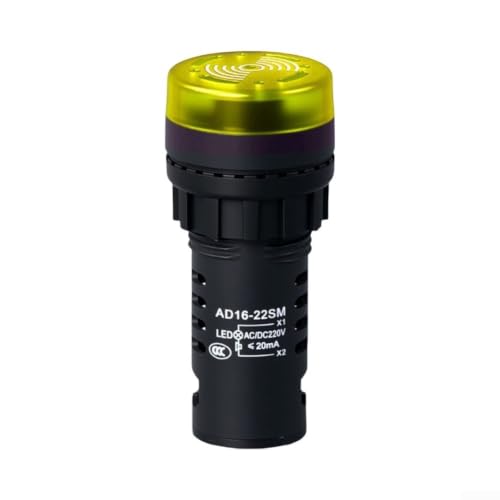 Image of Plastic 22mm Signal Light Alarm AC DC 12V 24V 220V(16mm yellow AC220V)