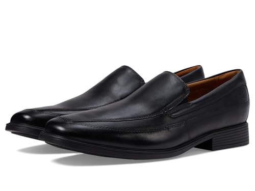 Clarks Herren Kippfrei Slipper, Schwarz Black Leather, 40 EU Weit – Ansicht 2