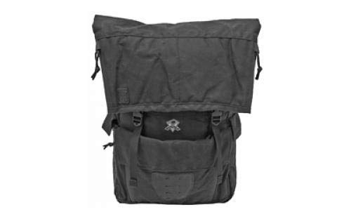 GREY GHOST GEAR Gypsy, Backpack, Black, Waxed Canvas, 19"x16"x4.5"