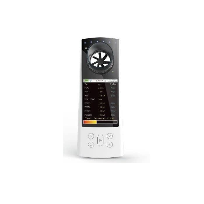 CONTEC SP80B Handheld Spirometer with display showing parameters