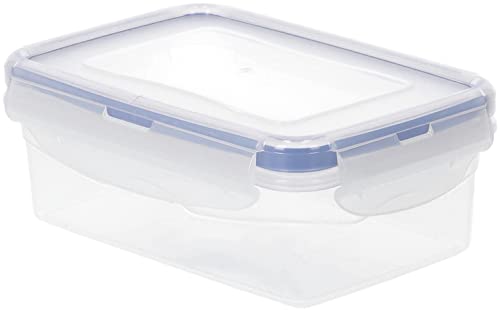 KOTARBAU® Recipiente de plástico para comida, 400 ml, Fiambrera, Bote rectangular, Contenedor, Tupper para almacenamiento de alimentos, Taper, Cierre hermético