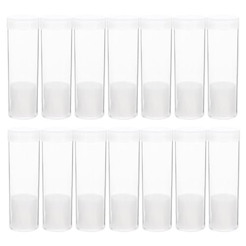Boîte tubes ronds transparents haut de gamme avec bouchon vissé pour collectionneurs