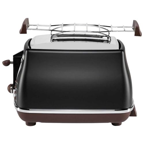De'Longhi CTOV2103.BK Grille-pain de 2 tranches Noir 900 W, H x L x P : 20,5 x 18,5 x 32 cm – Image 5